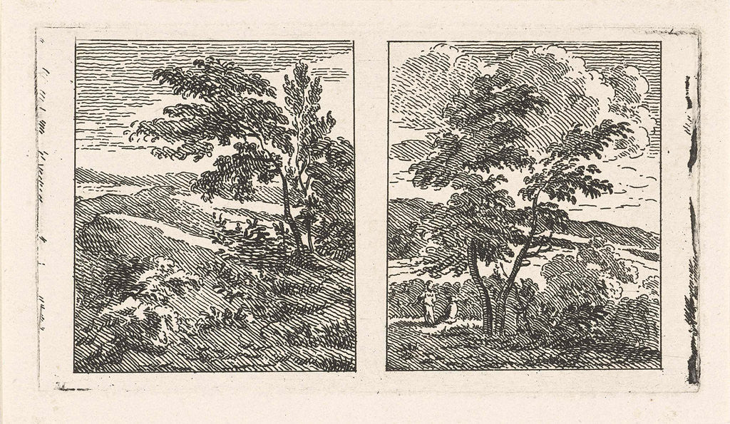 Detail of Two landscapes by Jan Matthias Cok