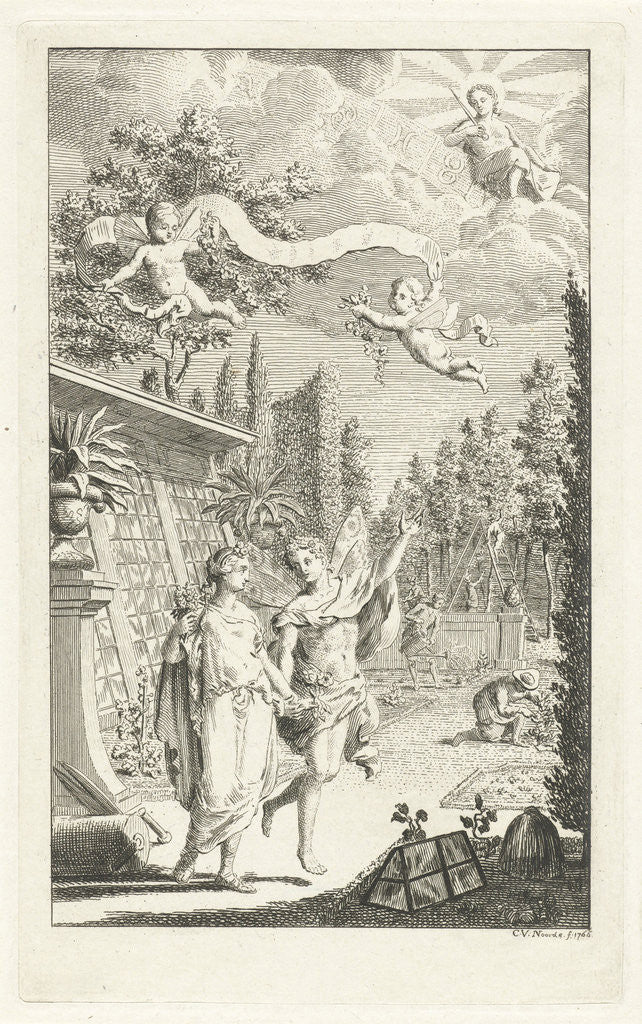 Detail of Zephyrus and Flora by Cornelis van Noorde