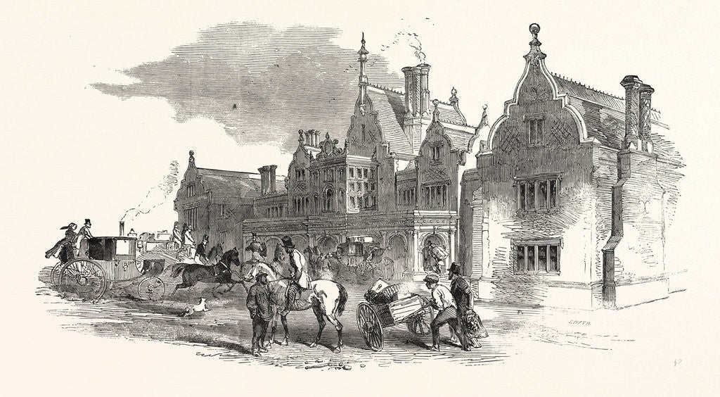 Detail of The North Staffordshire Railway: The Station at Stoke-Upon-Trent. UK, 1849 by Anonymous