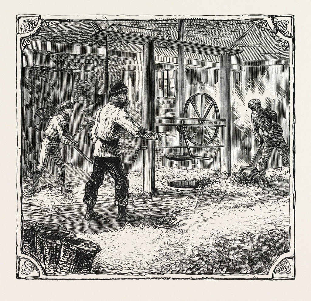 Detail of Hops and Hop Pickers, in a Kentish Hop Garden, Kent, England, Filling the Pockets the Press-House by Anonymous