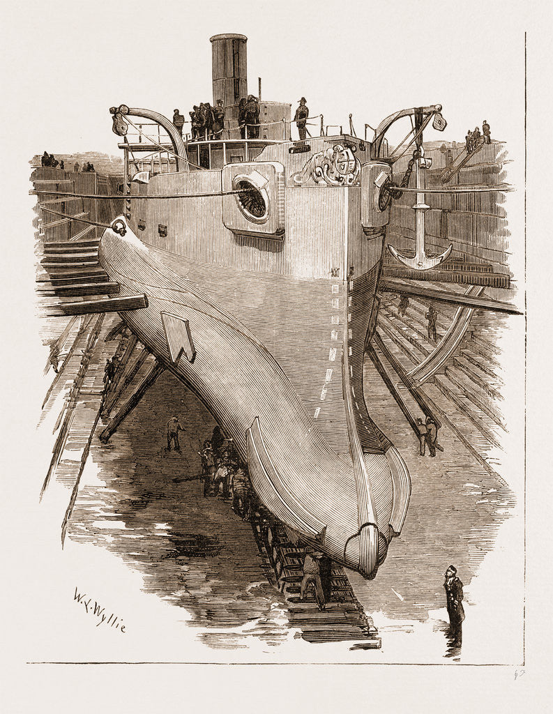 Detail of The New Torpedo-ram polyphemus In Dry Dock by Anonymous