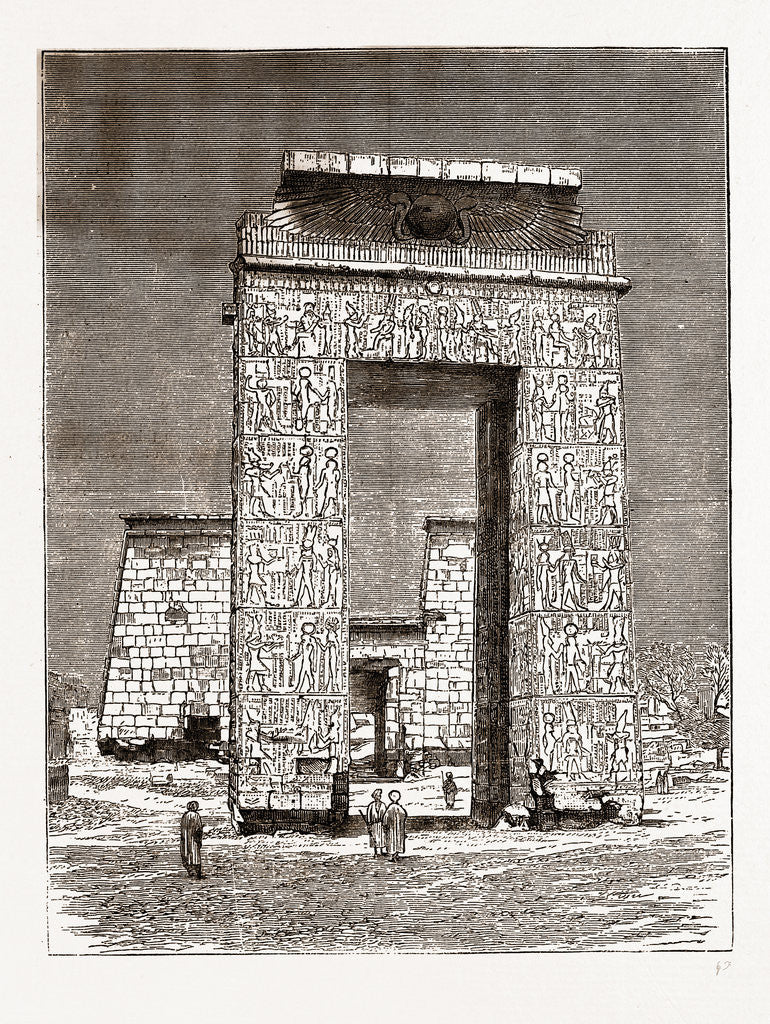 Detail of Pylons At Karnak, 1880, Egypt by Anonymous