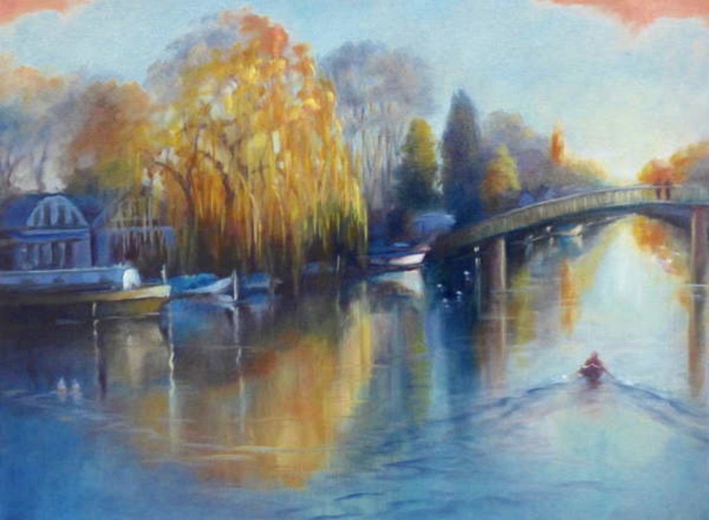 Detail of Spring Tide Twickenham, 2019 Eel Pie Bridge at Twickenham by Lee Campbell