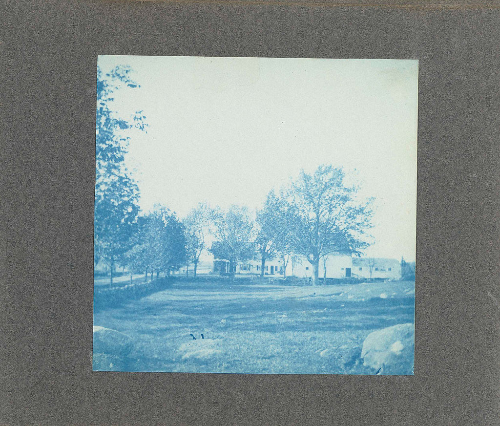 Detail of Landscape with a farm, USA by Anonymous