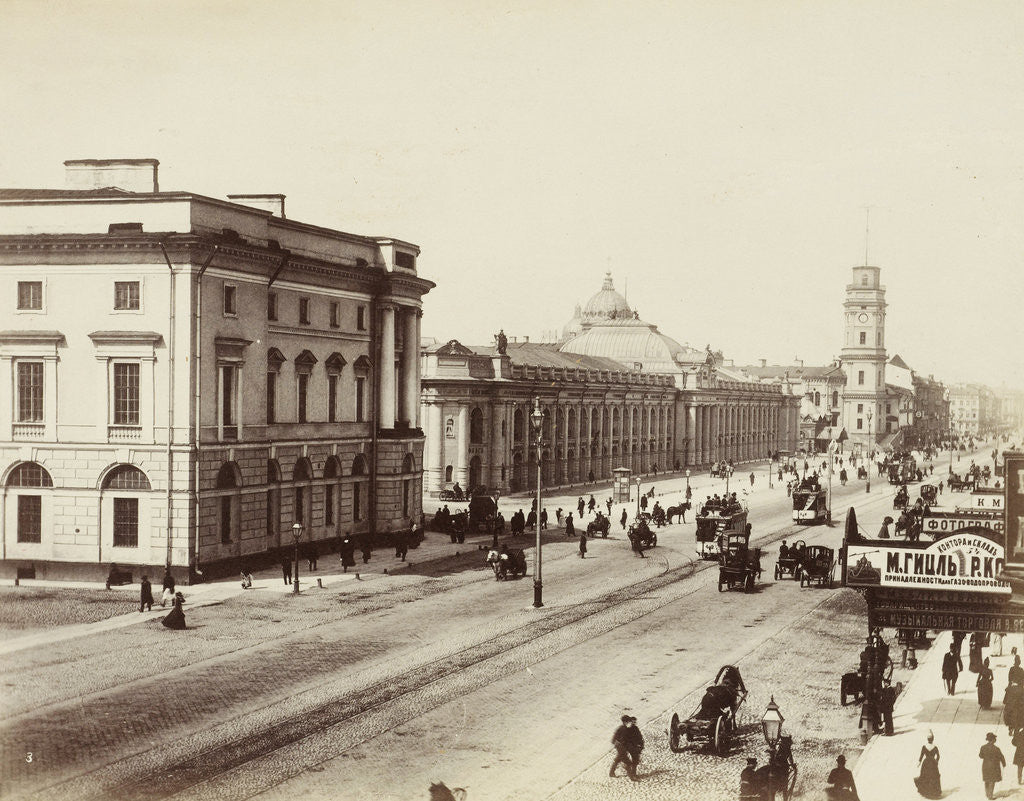 Detail of Nevsky Prospekt, the main street in St. Petersburg, Russia by Anonymous