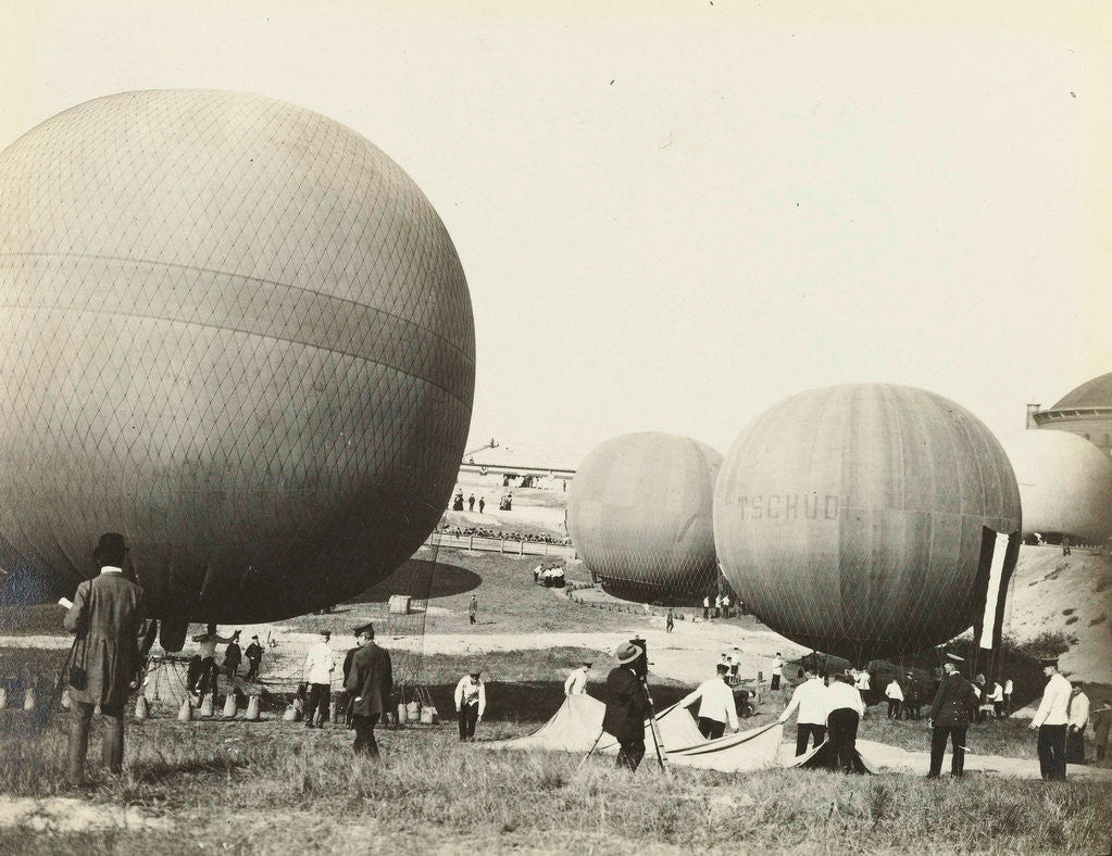 Detail of The third Gordon Bennett balloon race by Anonymous