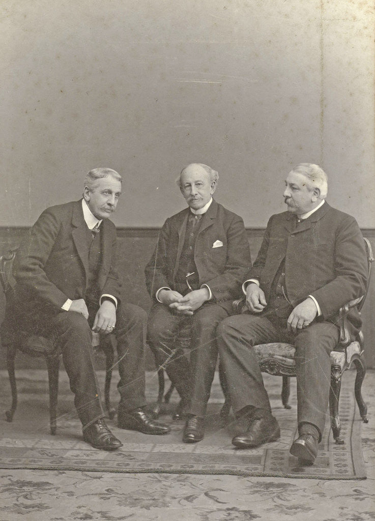 Detail of Portrait of Jacques van Braam, Chris van Braam and Willem H van Braam by S.A. Schotel