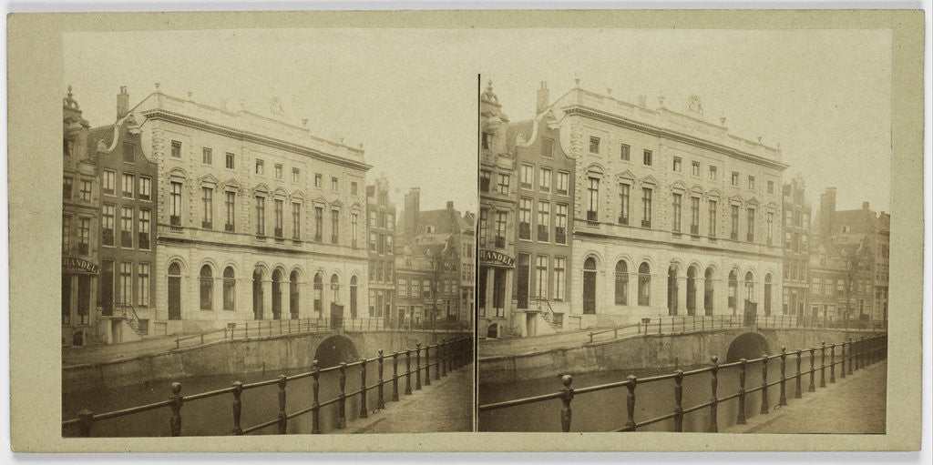 Detail of The Royal Post Office in Amsterdam, The Netherlands, the Nieuwezijdsvoorburgwal behind the Palace by Andries Jager