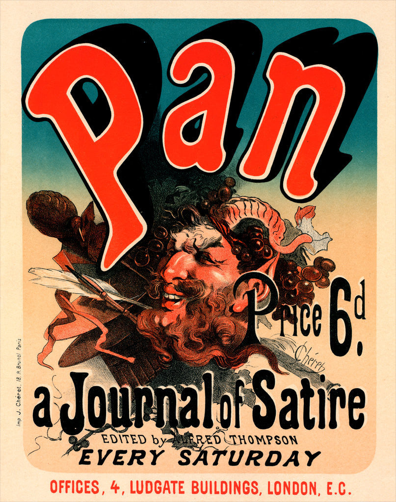 Detail of Poster for Pan by Jules Chéret