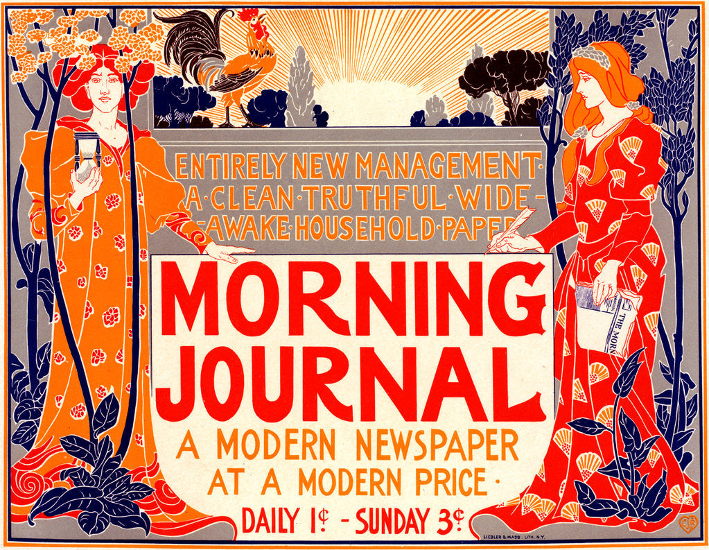 Detail of Poster for Morning Journal by Louis Rhead