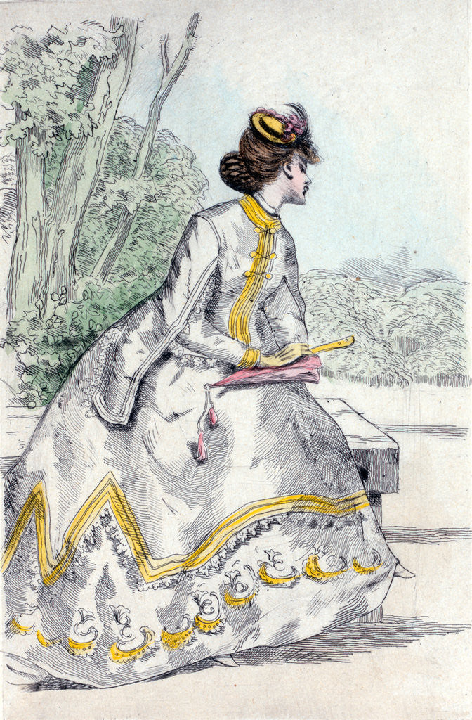 Detail of 1869, Women's fashion in nineteenth-century Paris by Henri Boutet