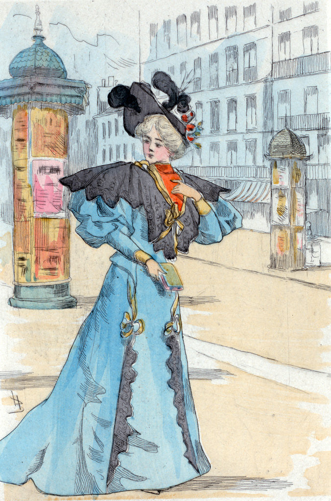 Detail of 1892, Women's fashion in nineteenth-century Paris by Henri Boutet