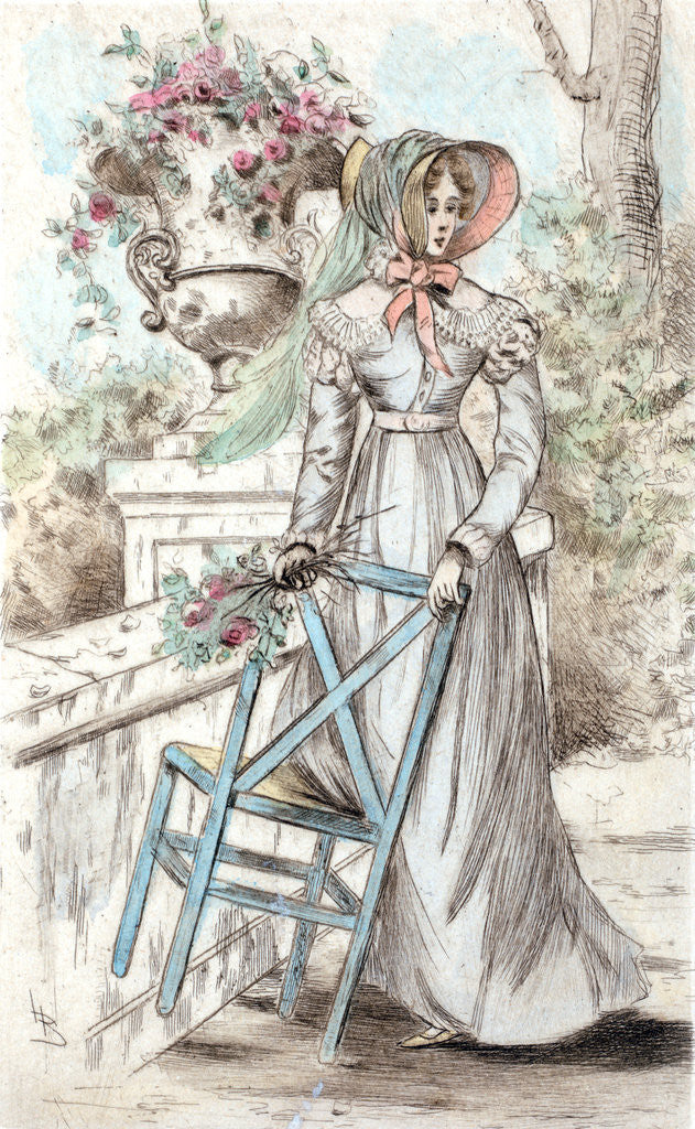 Detail of 1817, Women's fashion in nineteenth-century Paris by Henri Boutet