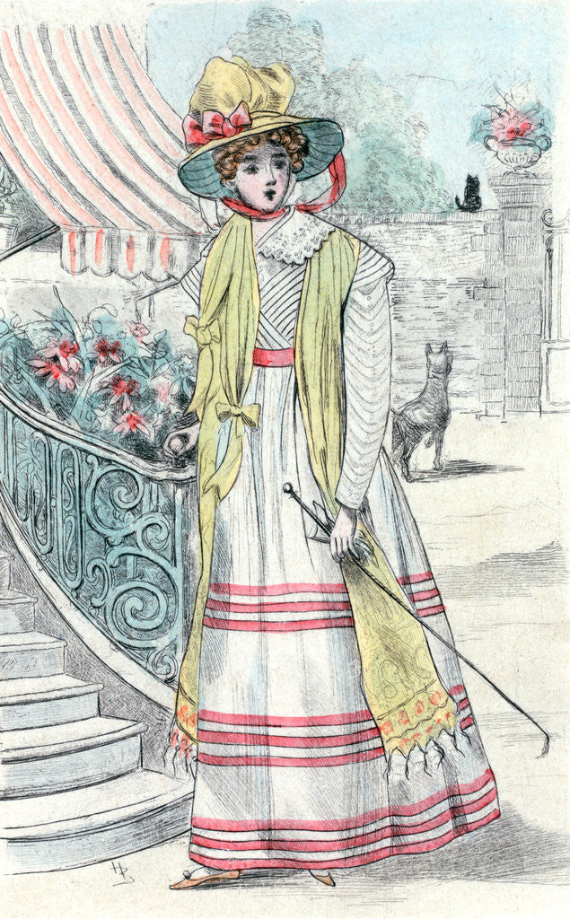 Detail of 1824, Women's fashion in nineteenth-century Paris by Henri Boutet