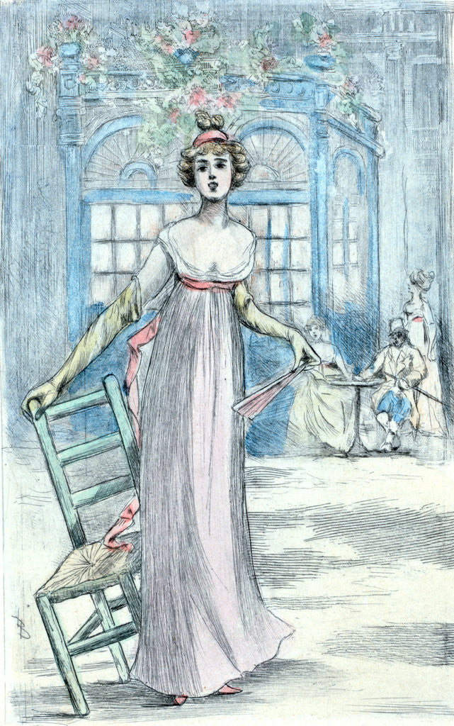 Detail of 1810, Women's fashion in nineteenth-century Paris by Henri Boutet