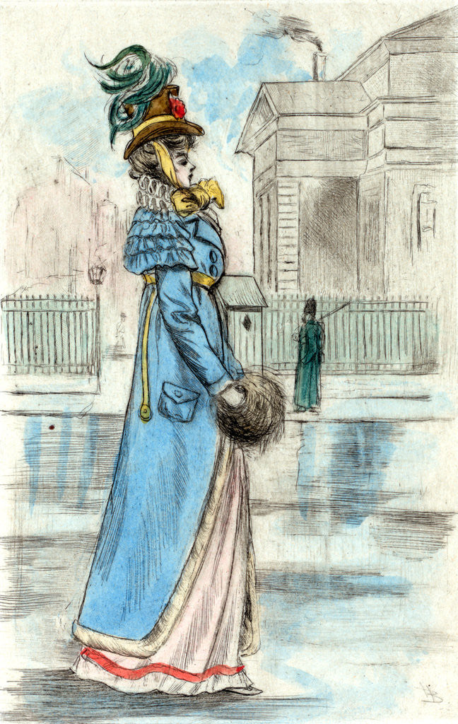 Detail of 1814, Women's fashion in nineteenth-century Paris by Henri Boutet