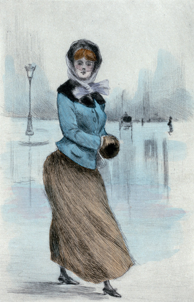 Detail of 1882, Women's fashion in nineteenth-century Paris by Henri Boutet