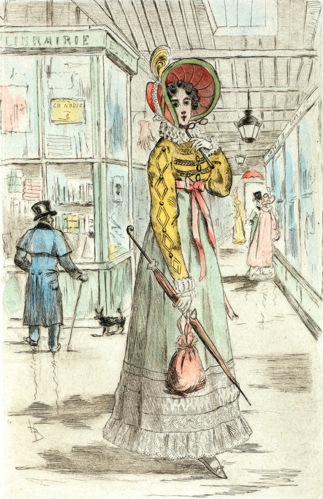 Detail of 1820, Women's fashion in nineteenth-century Paris by Henri Boutet