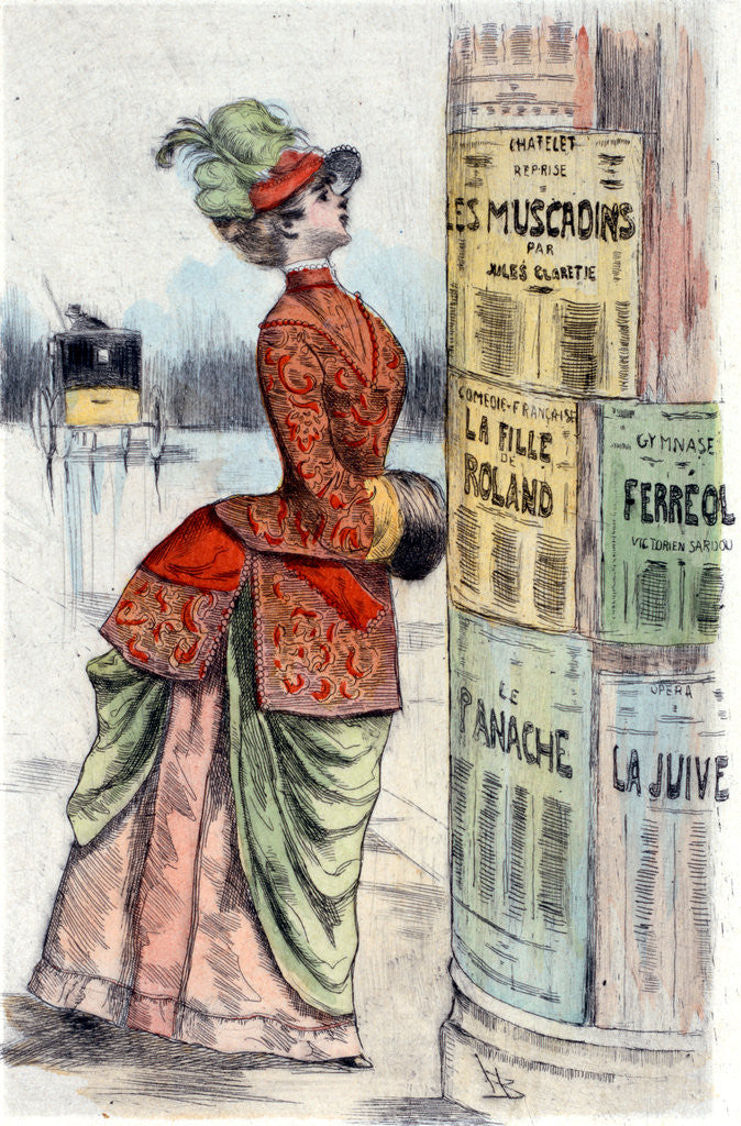 Detail of 1875, Women's fashion in nineteenth-century Paris by Henri Boutet