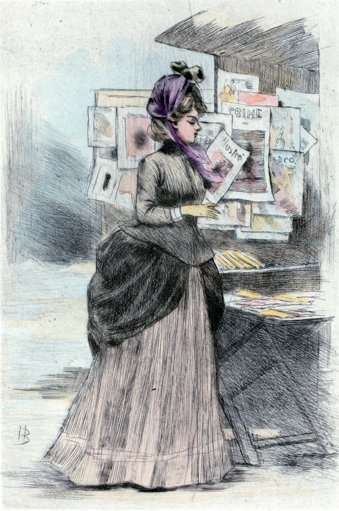 Detail of 1879, Women's fashion in nineteenth-century Paris by Henri Boutet