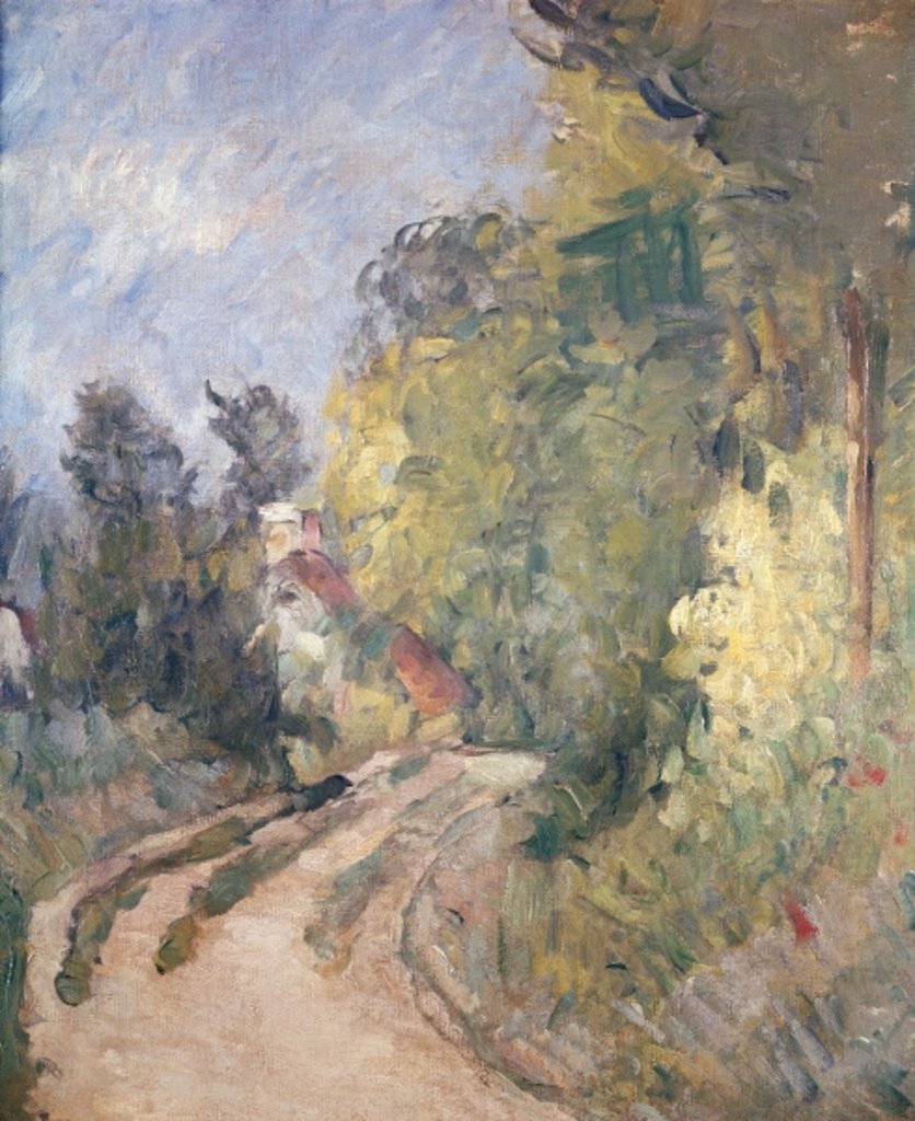 Detail of Road Turning under Trees, c.1873-75 by Paul Cezanne