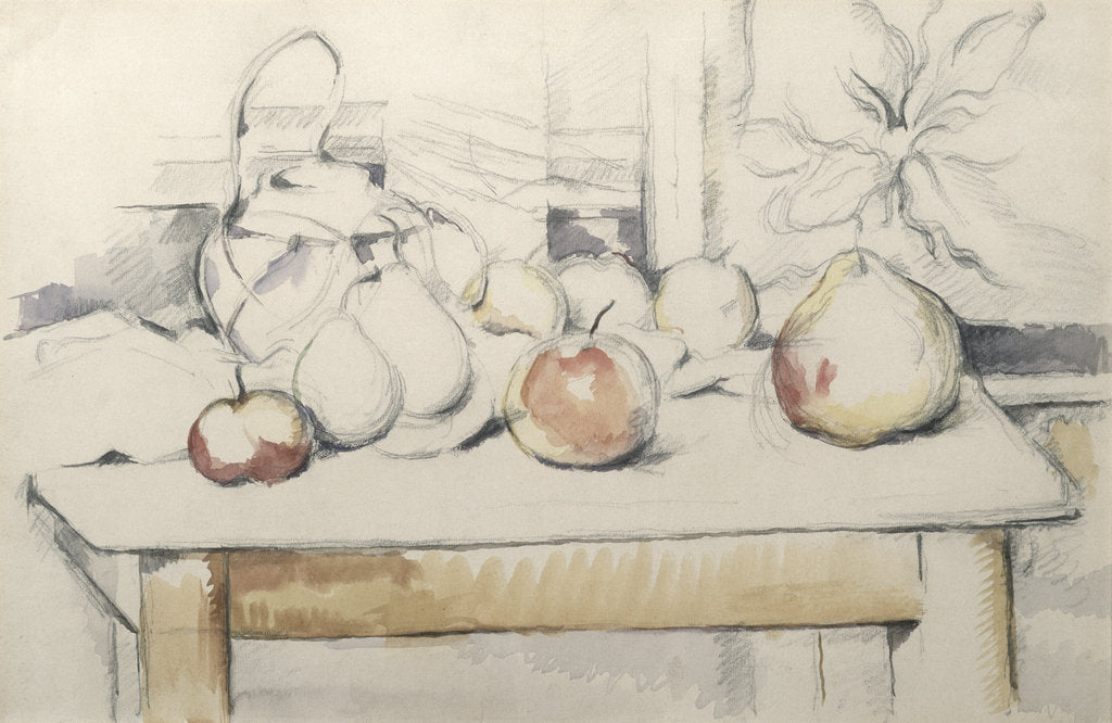 Detail of Pot of Ginger and Fruits on a Table, c.1888-90 by Paul Cezanne