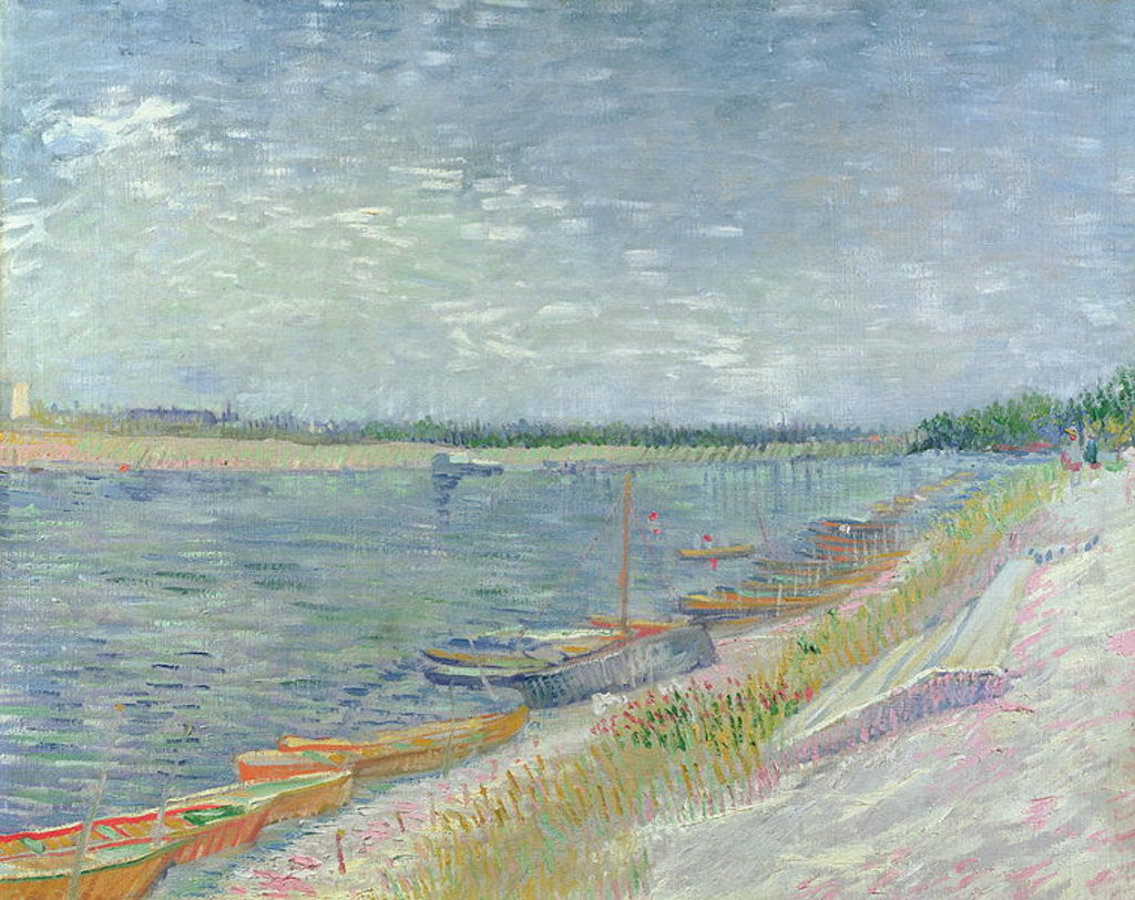 Detail of Moored Boats, 1887 by Vincent van Gogh