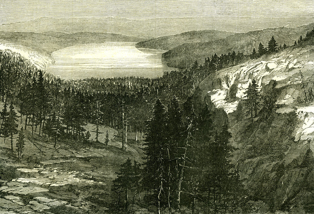 Detail of Donner Lake U.S.A. 1868 by Anonymous