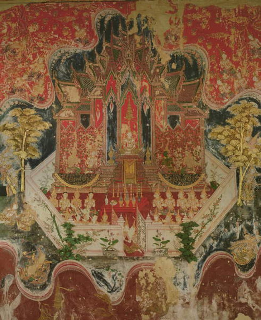 Detail of Nimi Jataka, Wat Suwannaram, Thonburi, 1831 by Thai School