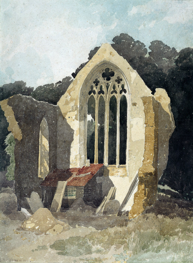 Detail of The Refectory at Walsingham Priory by John Sell Cotman