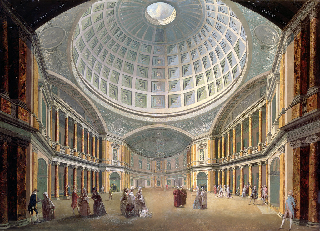 Detail of Interior of the Pantheon, Oxford Road, London by William Hodges