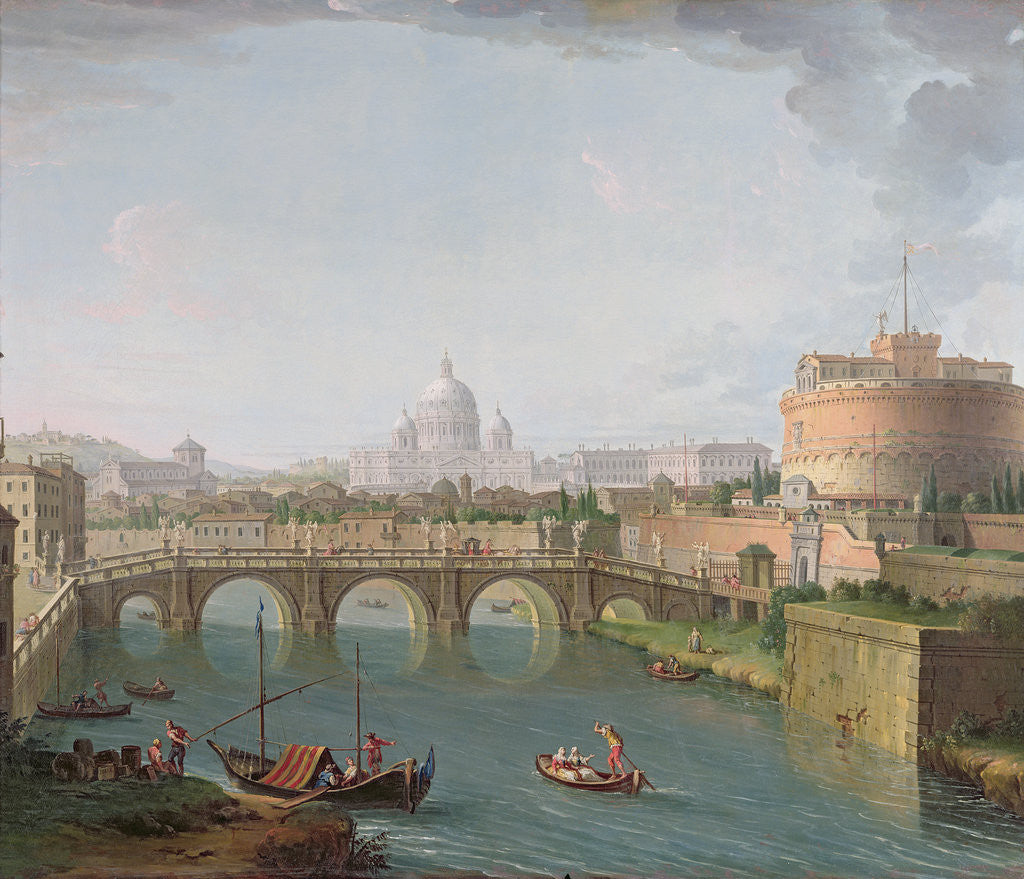 Detail of View of the Tiber, c.1700-77 by Antonio Joli