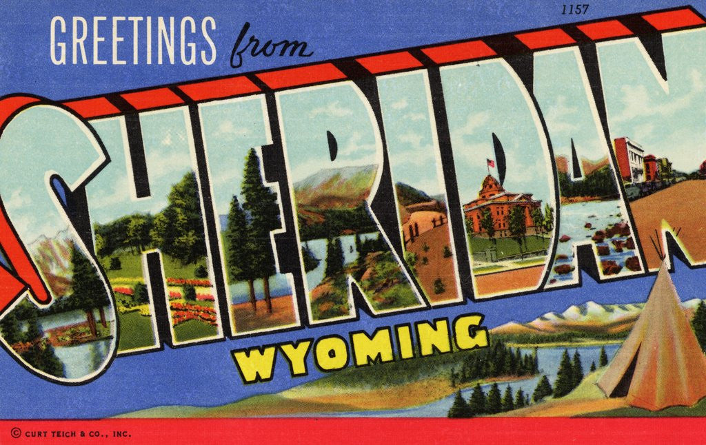 Detail of Greeting Card from Sheridan, Wyoming by Corbis