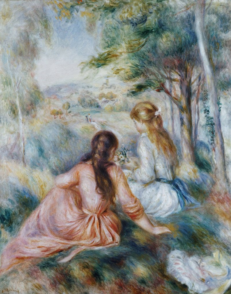 Detail of In the Meadow by Pierre Auguste Renoir