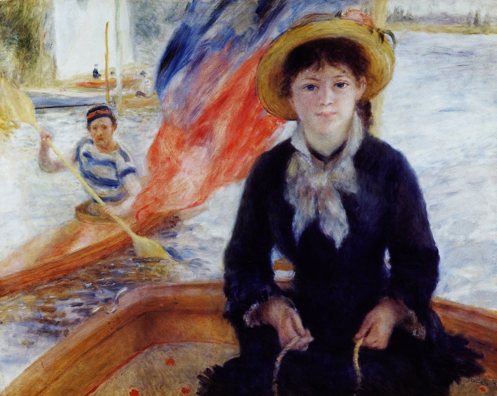 Detail of In a Dinghy by Pierre-Auguste Renoir