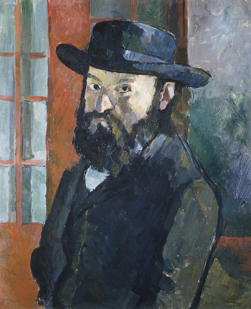 Detail of Self-Portrait by Paul Cezanne