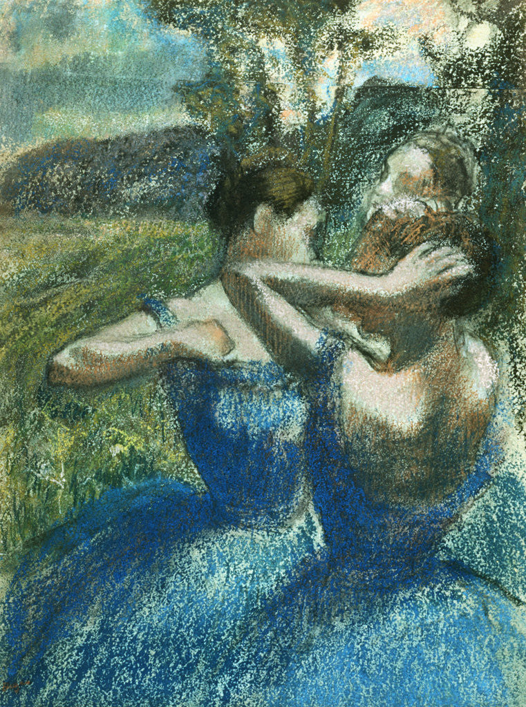 Detail of Three Dancers by Edgar Degas