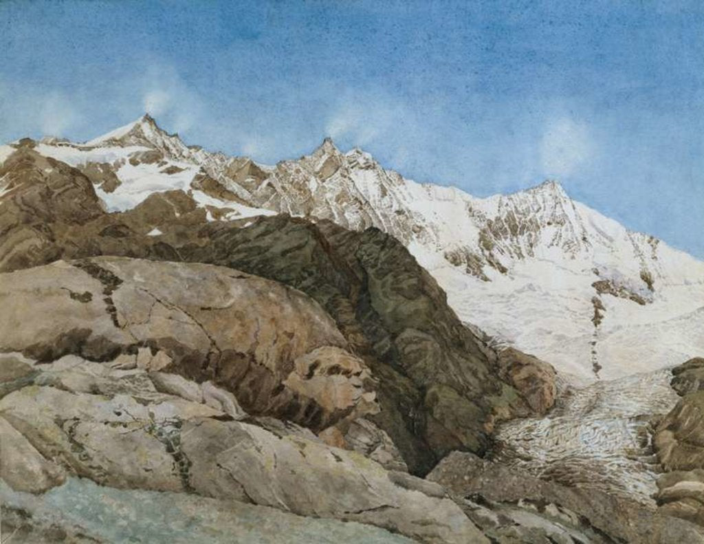 Detail of The Mischabe Horner from Saas-Fee, Valais, Switzerland by Edith A. Paine