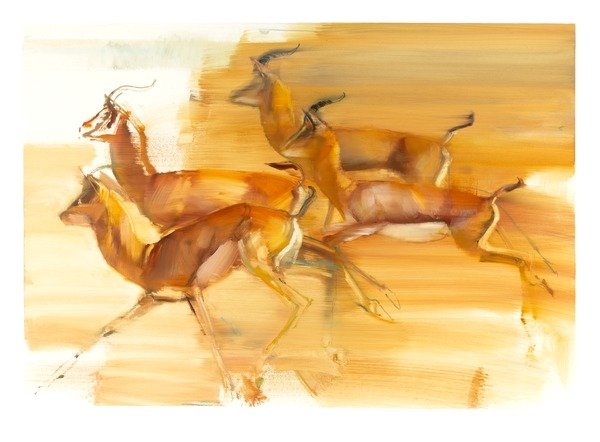 Detail of Running Gazelles, 2010 by Mark Adlington