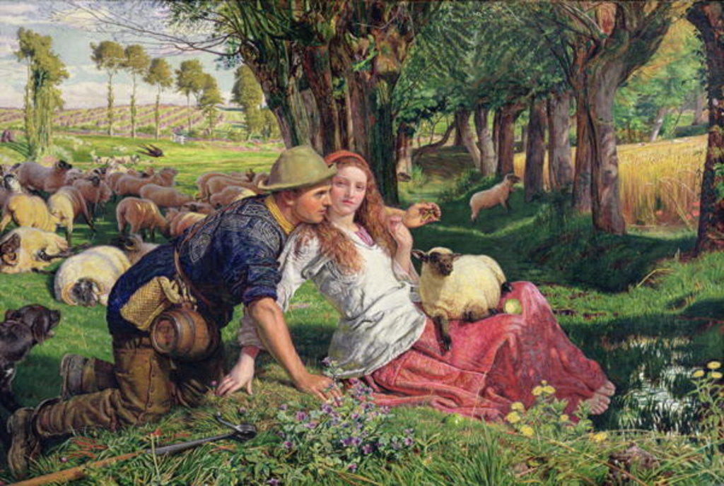 Detail of The Hireling Shepherd by William Holman Hunt