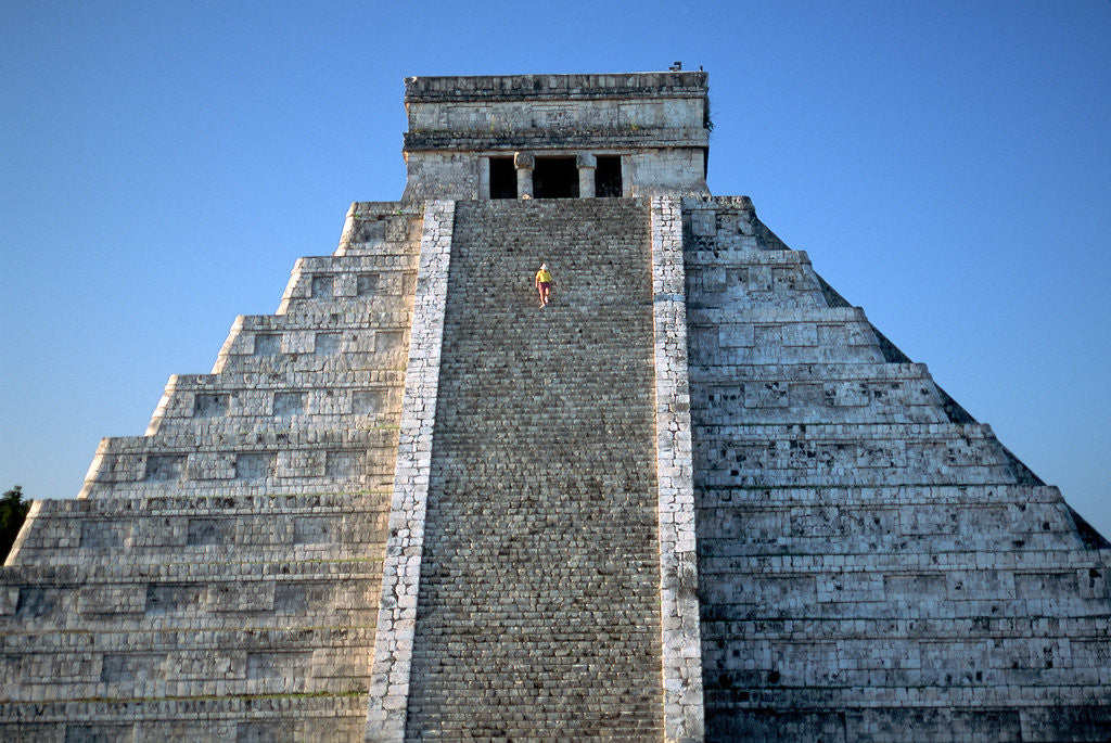 Detail of Pyramid of Kukulcan by Corbis