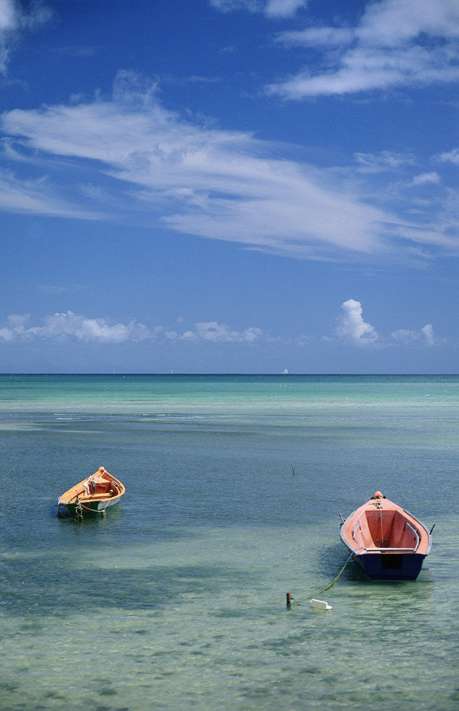 Detail of Rowboats in Shallow Water by Corbis