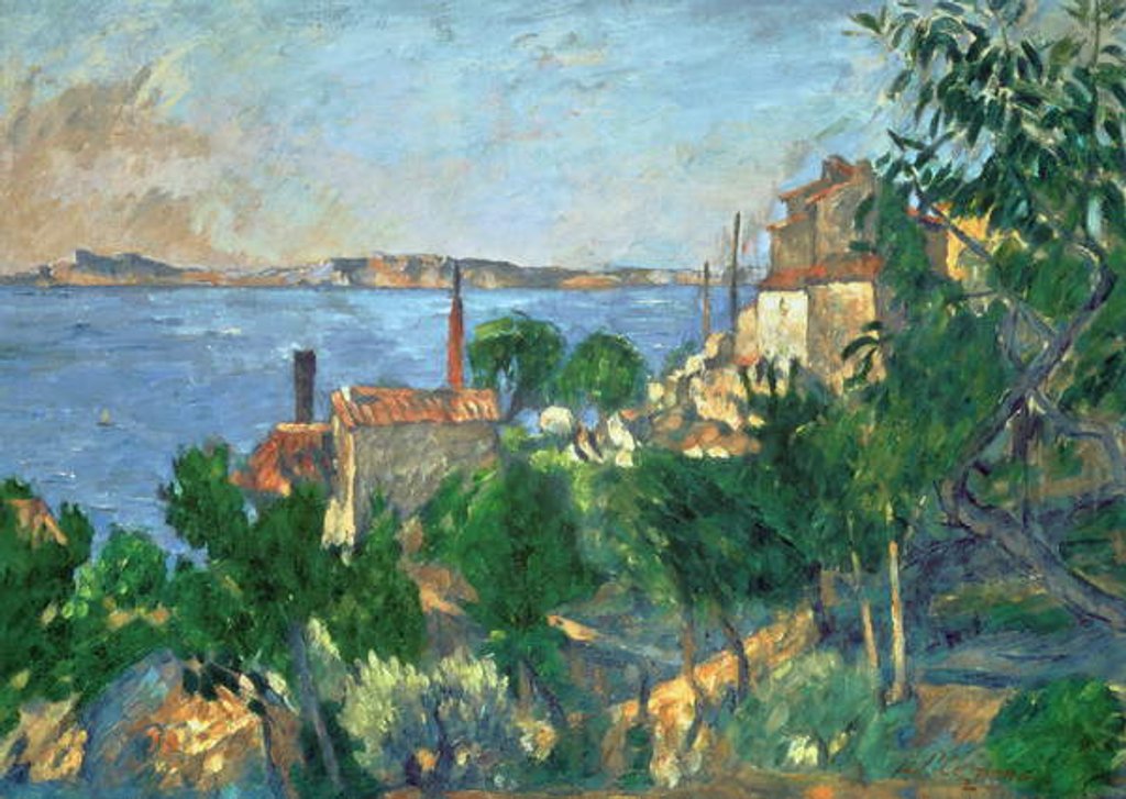 Detail of La Mer à L'Estaque, July 1876 by Paul Cezanne