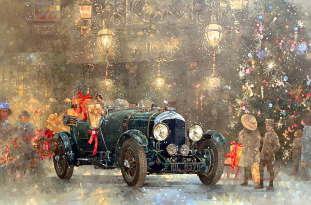 Detail of Christmas Bentley by Peter Miller