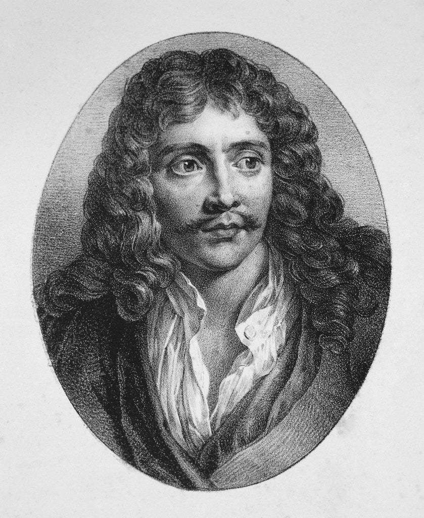 Detail of Oval-Shaped Portrait of Moliere by Corbis