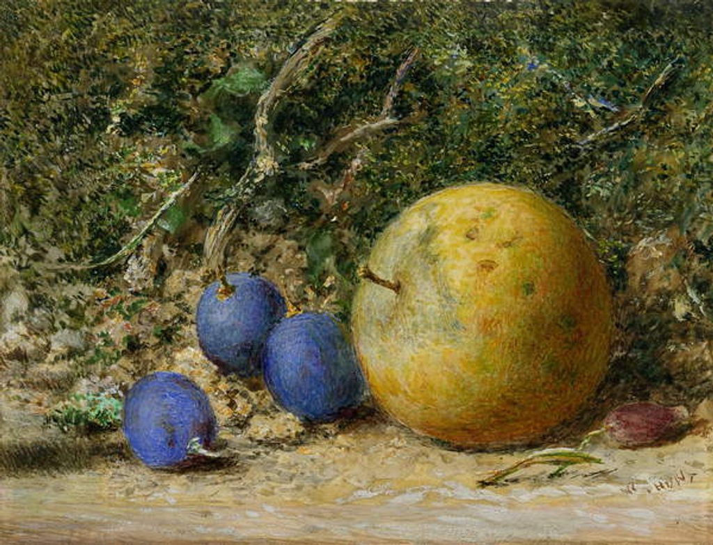 Detail of Three Grapes and an Apple by William Henry Hunt