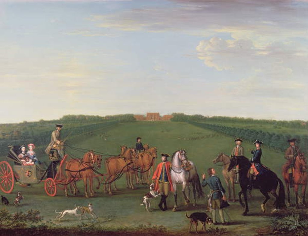 Detail of The Beauchamp-Proctor Family and Friends at Langley Park, Norfolk, 1749 by John Wootton