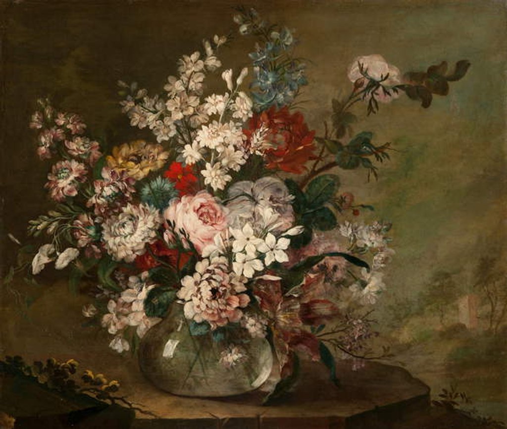 Detail of Still Life with Flowers in a Vase, c.1780-1790 by Juan Bautista Romero