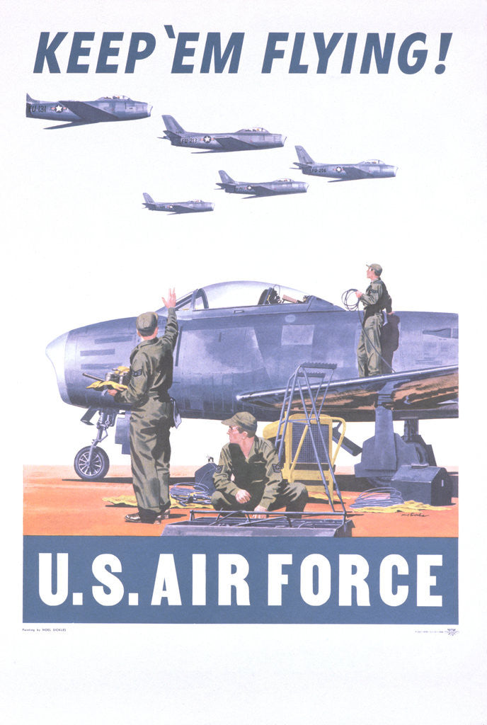 Detail of Keep 'Em Flying - U.S. Air Force Poster by Corbis