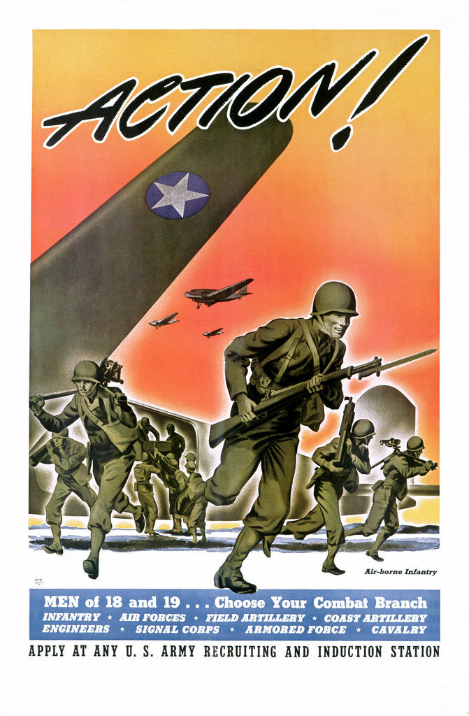 Detail of Action! Army Recruitment Poster by Corbis
